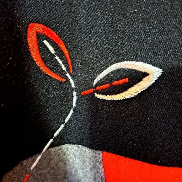 Coldwater Creek S Multicolor Colorblock Shacket Embroidered  Lined Long Sleeve - Picture 5 of 8